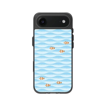 iPhone Air Clear (相機按鈕) 酷墨灰 - Ocean Collection: Let's Sea 海洋系列：一路向海 - 海波交響（小丑魚）