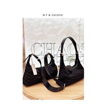 流行包包時尚小眾菱格絲光棉女包帆布休閑單肩包百搭斜挎包可可妃