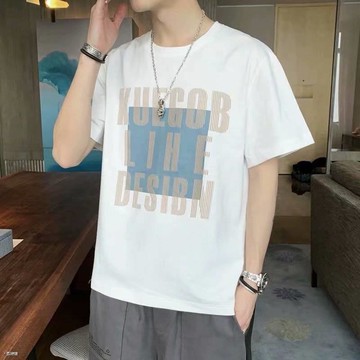 男生短袖t恤☀ M-3XL 夏季男裝T恤寬鬆短袖潮牌短袖男T恤短袖簡約圓領T恤男韓版短袖t恤短袖t恤