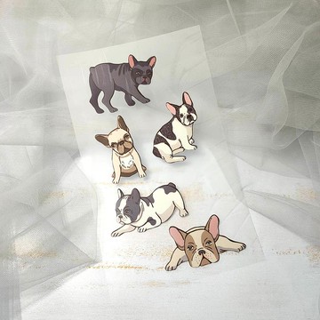 布用法國鬥牛犬燙畫貼 拼布印花貼紙