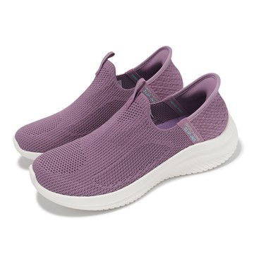 Skechers 休閒鞋 Ultra Flex 3-Easy Win Slip-Ins 女鞋 紫白 套入式 健走鞋 150450PUR