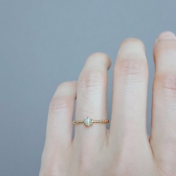 限量現貨 - 天然金綠玉貓眼石蛋面爪鑲純 18K 黃金戒指 尾戒