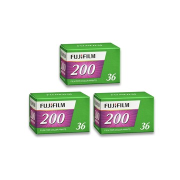 FUJIFILM 彩色軟片200度(負片135/36 36張) 膠卷底片 三入組