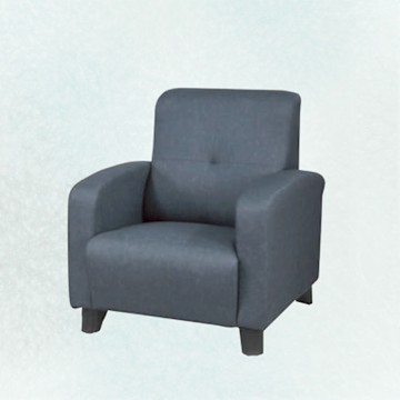 文創集 楓葉灰色耐磨布紋皮革單人座沙發椅-79x79x84cm免組