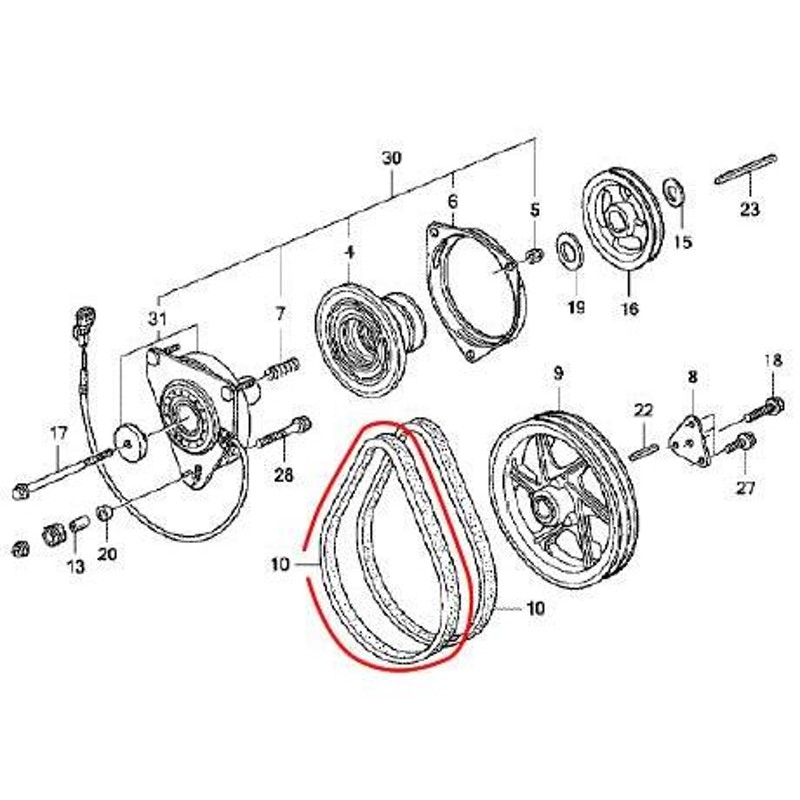 ホンダ除雪機純正パーツ オーガVベルト 対応機種HSM980i、HSM1180i、HSM1390i、HSM1590i、HS980i、HS1180i、HS1390i、HS1590i  【品番22431-v15-003】 通販 LINEポイント最大0.5%GET LINEショッピング