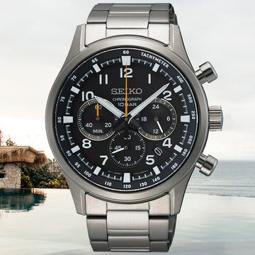 SEIKO 精工 CS系列 經典三眼 計時腕錶 (SSB447P1/8T63-02M0D)