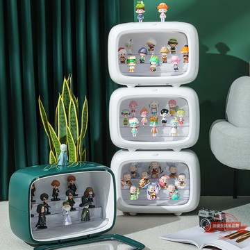 盲盒收納展示架亞克力展示柜架子透明收納盒子泡泡瑪特手辦展示盒