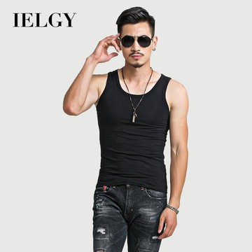 IELGY 夏季高彈性棉背心男韓版運動緊身無袖T恤新款