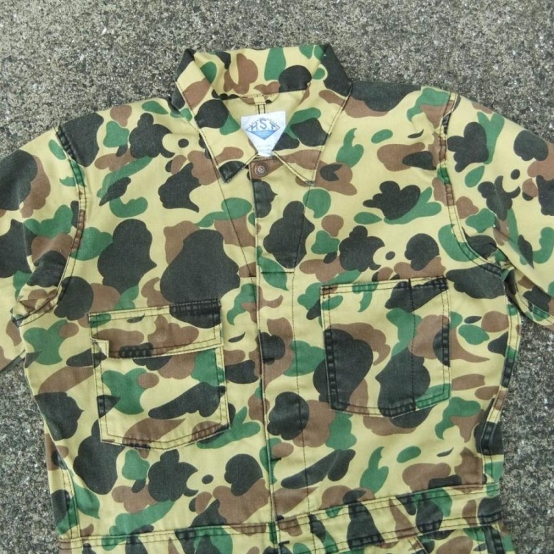 ヒューストン HOUSTON つなぎ OVERALL - DK CAMO （80%OFF） | LINE