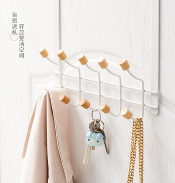❤精選❤太力門后掛鉤掛衣架免打孔置物架臥室門上掛架衣服壁掛式收納神器 雙11全館免運