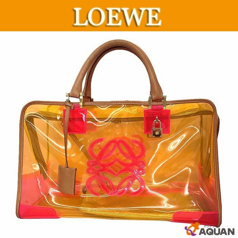 LOEWE ロエベ アマソナ ボストンバッグ ハンドバッグ クリア ビニール ...