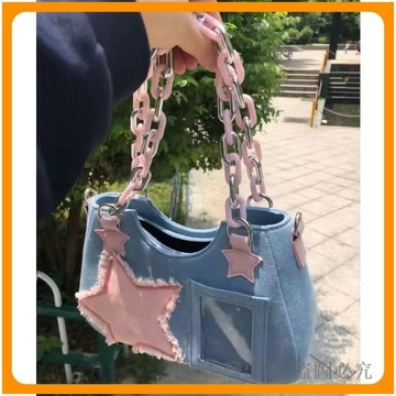 免運🔥牛仔痛包 斜背包 辣妹 Y2K 單肩包 免運日常原創中古復古托特包 女包日系下殺特賣 潮流斜背包