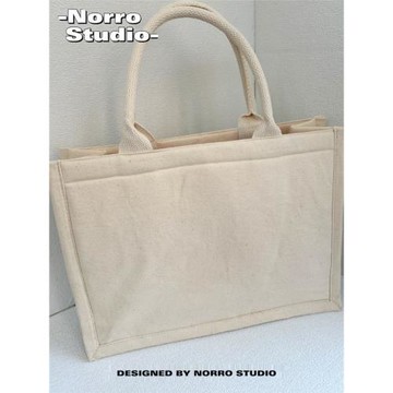 Norro無印同款帆布托特包日常通勤手提包厚實柔軟大容量電腦包