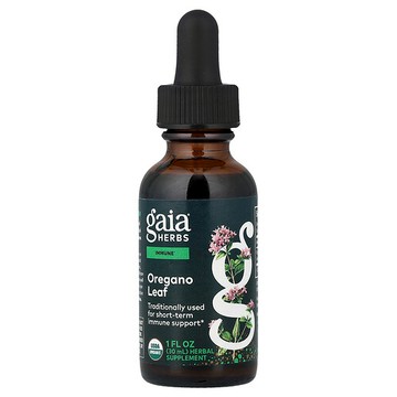 Gaia Herbs, 牛至葉，1 液量盎司（30 毫升）