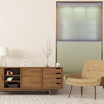 春綠日夜型雙循環珠鍊蜂巢簾 (Spring Green)