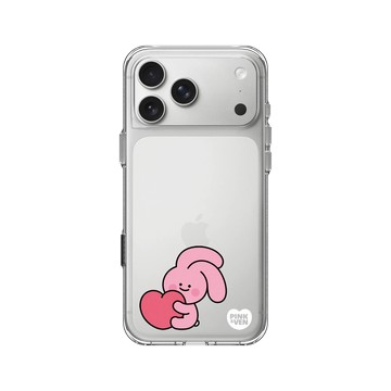 iPhone 17 Pro Max Clear Case（相機按鈕） 透明 - Pink & Ven - Love Pink