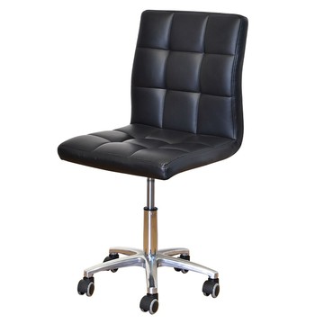 CABLE&HOME'S 凱堡家居 九宮皮革二代鋁合金腳電腦椅  黑色  46 x 39 x 85~97cm