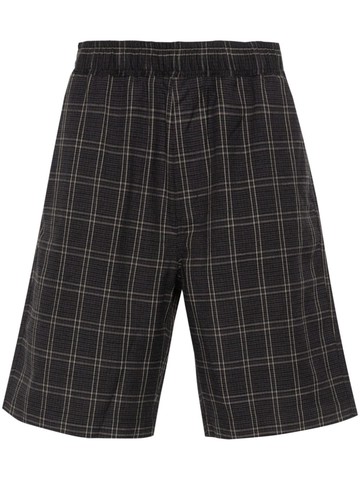 OUR LEGACY - Drape check shorts - men - Wool/Polyester/Linen/Flax/Rayon/Cotton - 46 - Blue