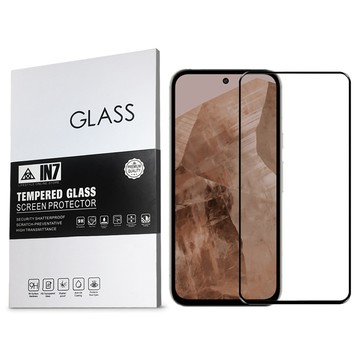 IN7 Google Pixel 8a (6.1吋) 高清 高透光2.5D滿版9H鋼化玻璃保護貼 疏油疏水 鋼化膜-黑色