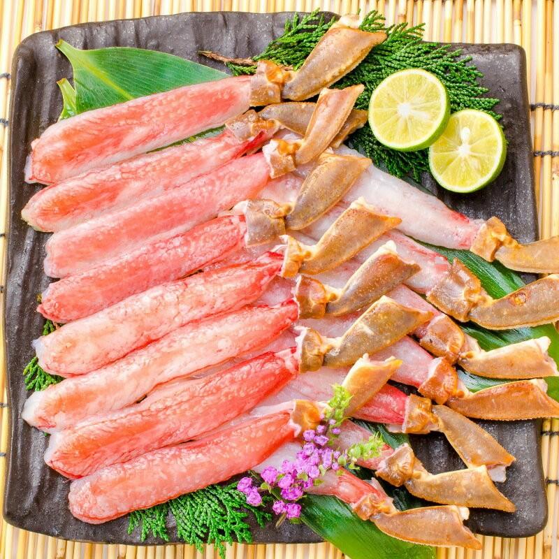 超特大 5L ズワイガニ ポーション かにしゃぶ お刺身用 1kg 500g×2パック （BBQ バーベキュー かに カニ 蟹） 海鮮おせち