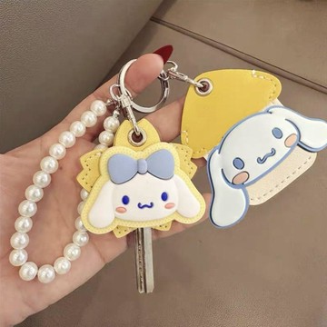 ✨元氣新品✨新款網紅卡通美樂蒂櫻花中號鑰匙套NFC保護套水滴、方形卡套ins風NFBW