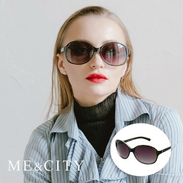ME&CITY 時尚歐美透明紋路太陽眼鏡 義大利設計款 抗UV400 (ME 1219 G01)
