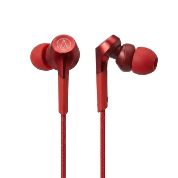 audio-technica 鐵三角 智慧型手機用耳塞式耳機 原廠保固  ATH-CKS550XiS  紅色