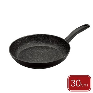 《GHIDINI》石紋不沾平底鍋-黑30cm-- 平煎鍋 4人用不沾鍋