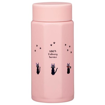 小禮堂 SKATER 宮崎駿 魔女宅急便 八角形不鏽鋼保冷水壺 350ml (粉吉吉款)