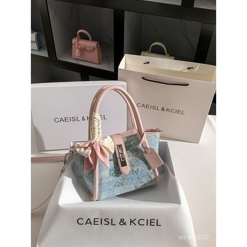 💛限時下殺💛【2.3萬人收藏】CAEISL&KCIEL女包小衆設計牛仔布託特包女2024新款通懃手提斜挎包