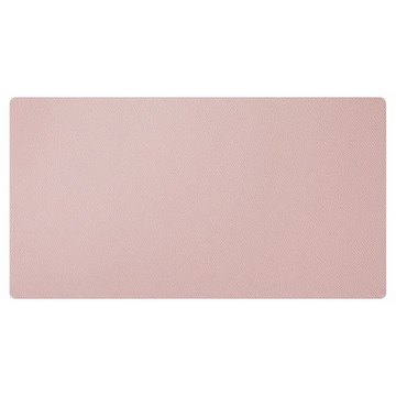 QiMart 高質感雙面皮革超大滑鼠墊/餐墊 PU皮革 防水/防刮/防油漬 細膩紋路 多用途  粉色  1個