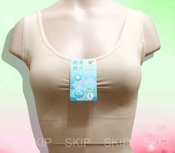 SKIP四季織精品**竹炭吸濕排汗女運動背心**