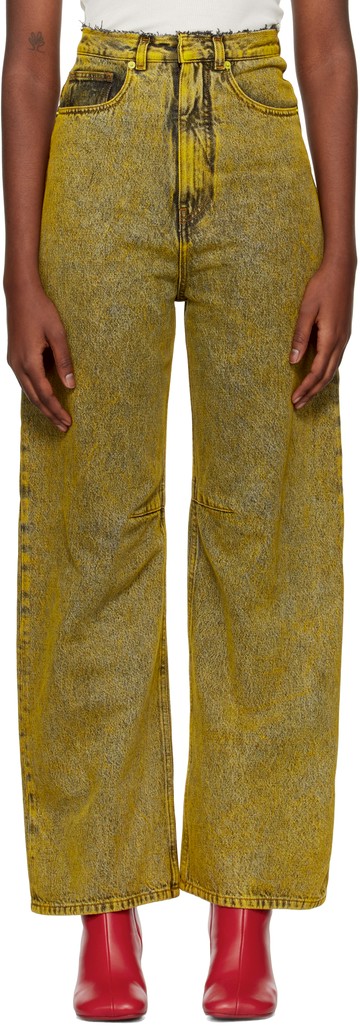 MM6 Maison Margiela 黄色五袋牛仔裤
