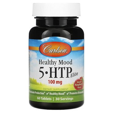 Carlson, Healthy Mood，5-HTP Elite，天然樹莓味，60 片
