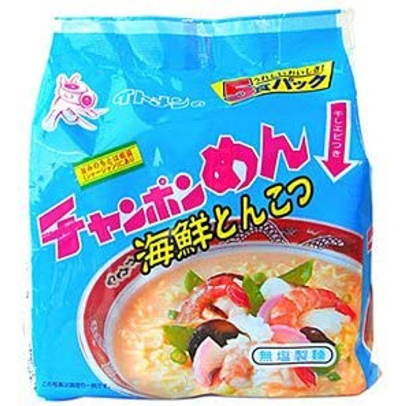 イトメン 海鮮とんこつチャンポン90g 5食パック×6個