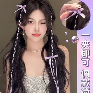 🔥臺灣出貨🔥假髮辮子ins風雙馬尾扭扭辮甜酷韓系麻花辮子拳擊長辮子假髮馬尾 假髮馬尾 假髮女 假髮 馬尾 馬尾假髮