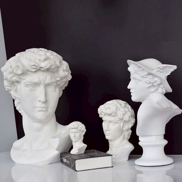 高檔廳式石膏素描人物頭像雕塑擺件店鋪櫥窗展示客S歐裝飾陳列ins