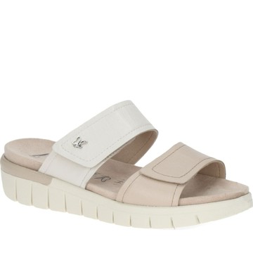 CAPRICE BEIGE COMB CASUAL OPEN SANDALS 米白色女款鞋子
