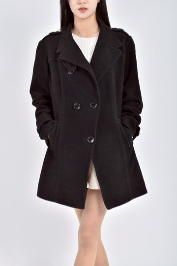 (M) jk2排扣黑色外套