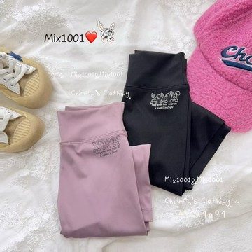 🌈✨mix1001三隻小兔兔滑面彈力內搭褲✨兒童瑜珈滑面內搭褲5-17