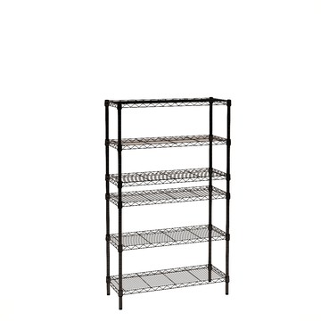 【客尊屋】小資型《粗管徑》35X90X150Hcm 黑武士六層架