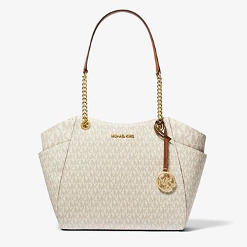 【MICHAEL KORS】經典款荖花托特包-香草白