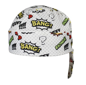 HEADSWEATS 汗淂 超吸濕排汗頭巾/罩 (白底BANG!)