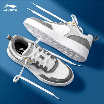 李寧ACE休閑鞋男2025春季新款惟吾pro小白鞋春白色運動鞋AGCT529