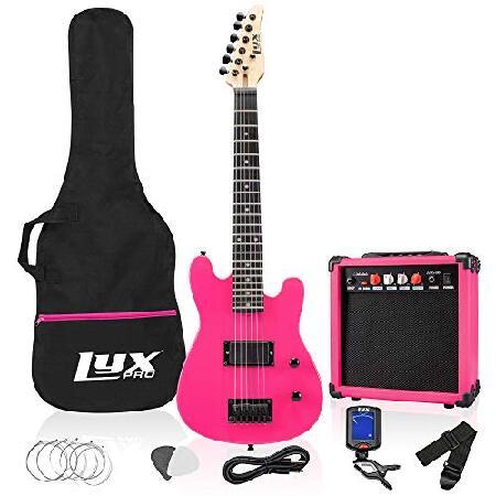 LyxPro 30 Inch Electric Guitar and Starter Kit for Kids with Size Beginner’s Guitar, Amp, Six Strings, Two Picks, Shoulder Strap, Digital Clip On