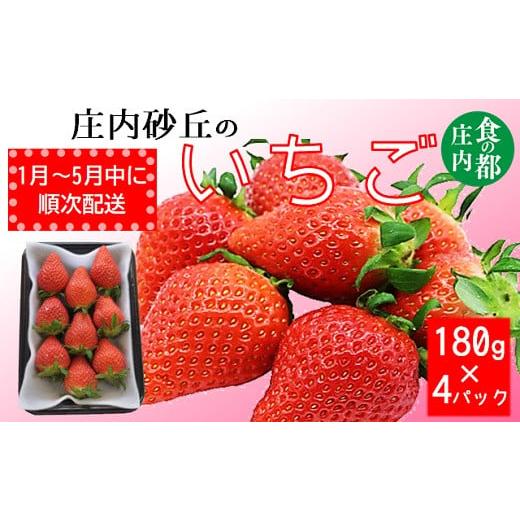 ふるさと納税 山形県 三川町 食の都庄内　庄内砂丘のいちご4パック　※2024年1月より発送予定