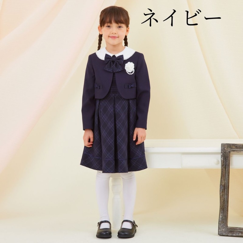 SALE】新色＆新サイズ追加☆入学式 スーツ 女の子 ワンピース 格子柄  
