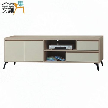 文創集 美斯6尺二抽二門電視櫃