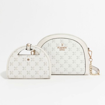 PLAYBOY - 斜背包  White Bunny系列 - 米白色/551-0107-01-7