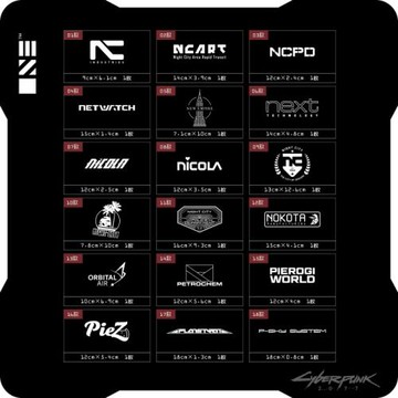 賽博朋克2077游戲汽車貼紙電腦摩托小牛電動車痛車廠商合輯-IA051